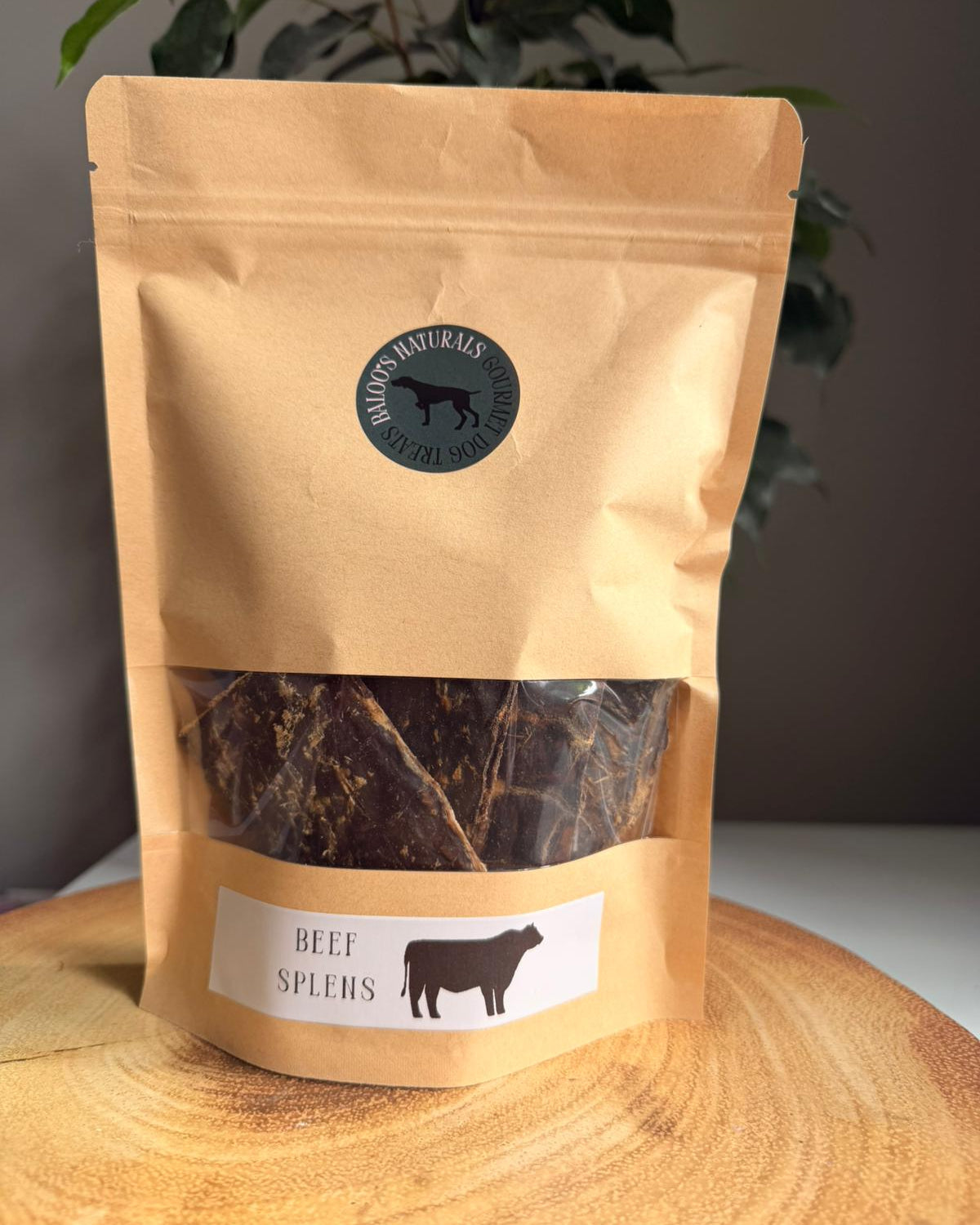 Dehydrated natural dog treats beef spleens 