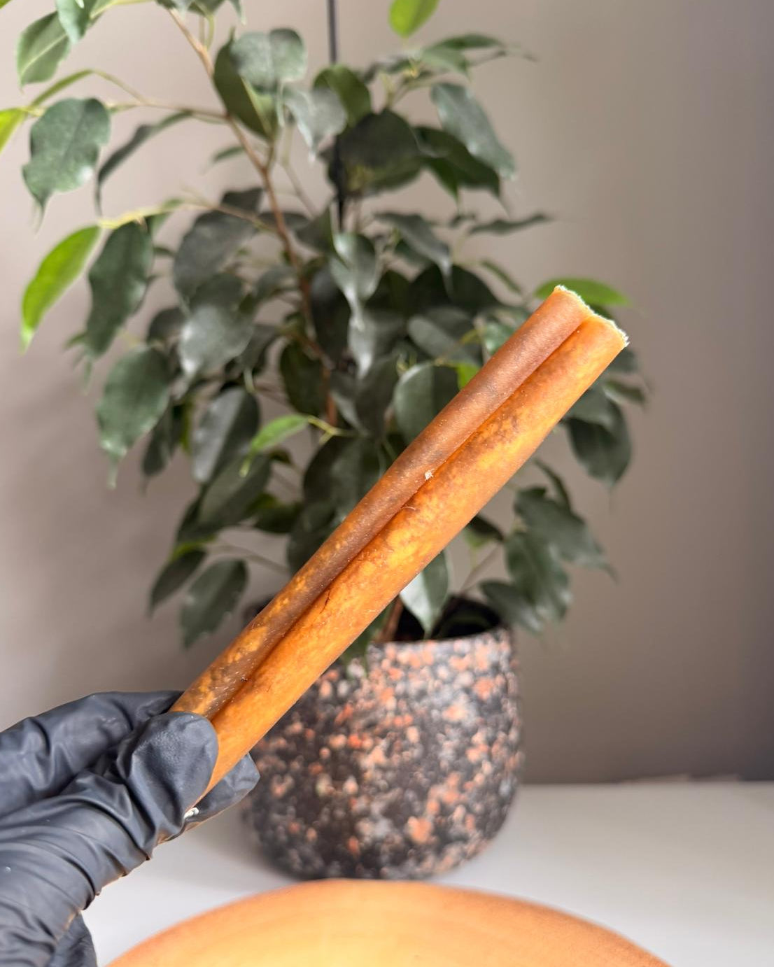 goat skin roll natural dog treat